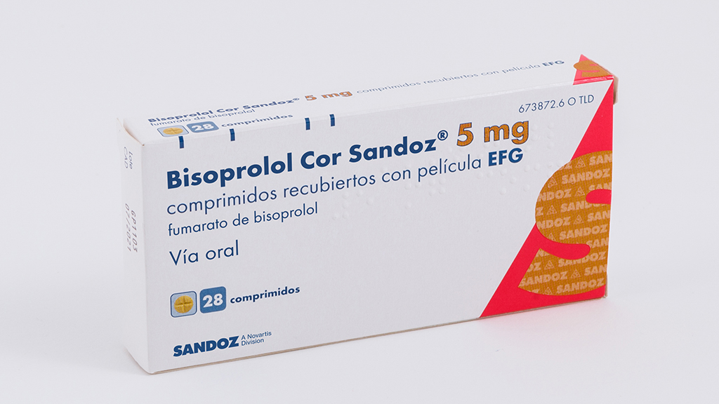 BISOPROLOL COR SANDOZ EFG 5 mg 60 COMPRIMIDOS RECUBIERTOS