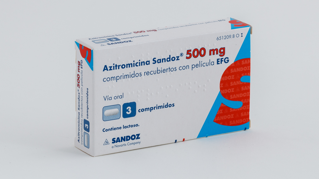 AZITROMICINA SANDOZ EFG 500 mg 3 COMPRIMIDOS RECUBIERTOS - Farmacéuticos