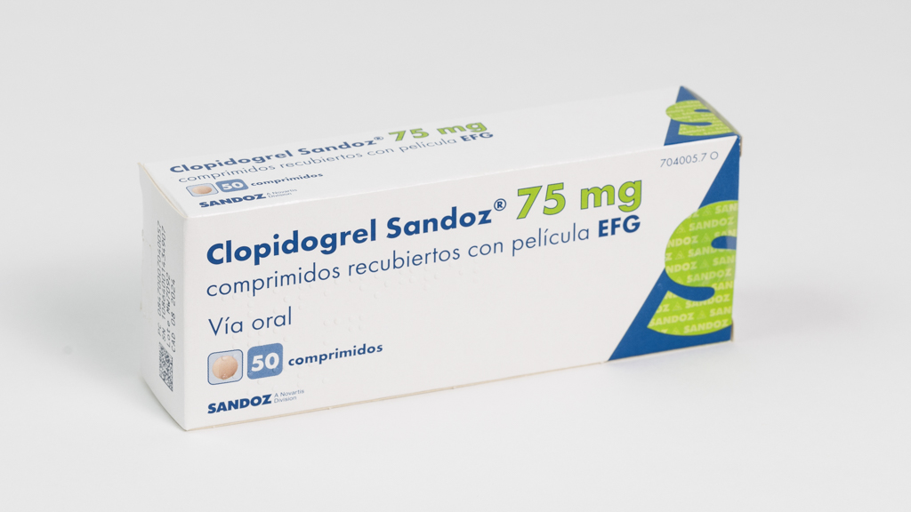 CLOPIDOGREL SANDOZ EFG 75 mg 50 COMPRIMIDOS RECUBIERTOS