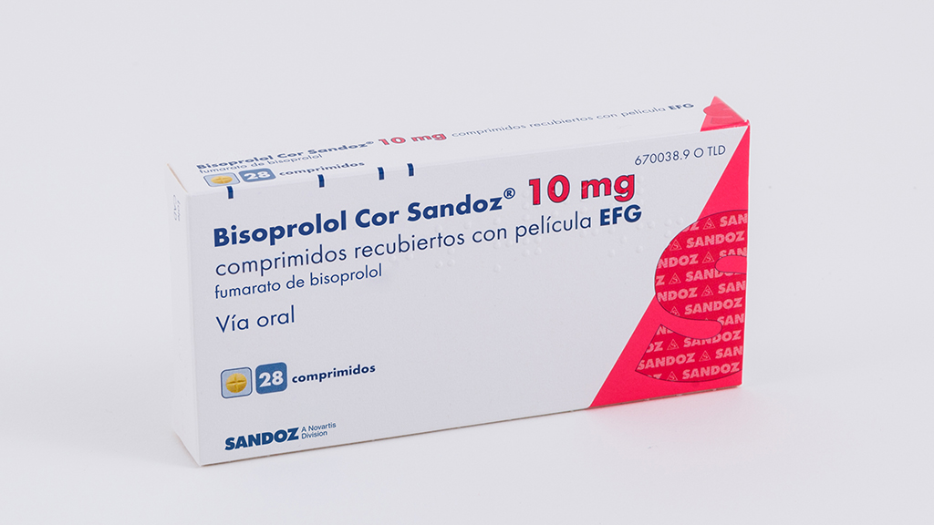 BISOPROLOL COR SANDOZ EFG 10 mg 28 COMPRIMIDOS RECUBIERTOS