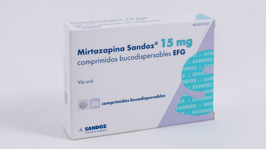 MIRTAZAPINA SANDOZ EFG 15 mg 30 COMPRIMIDOS BUCODISPERSABLES
