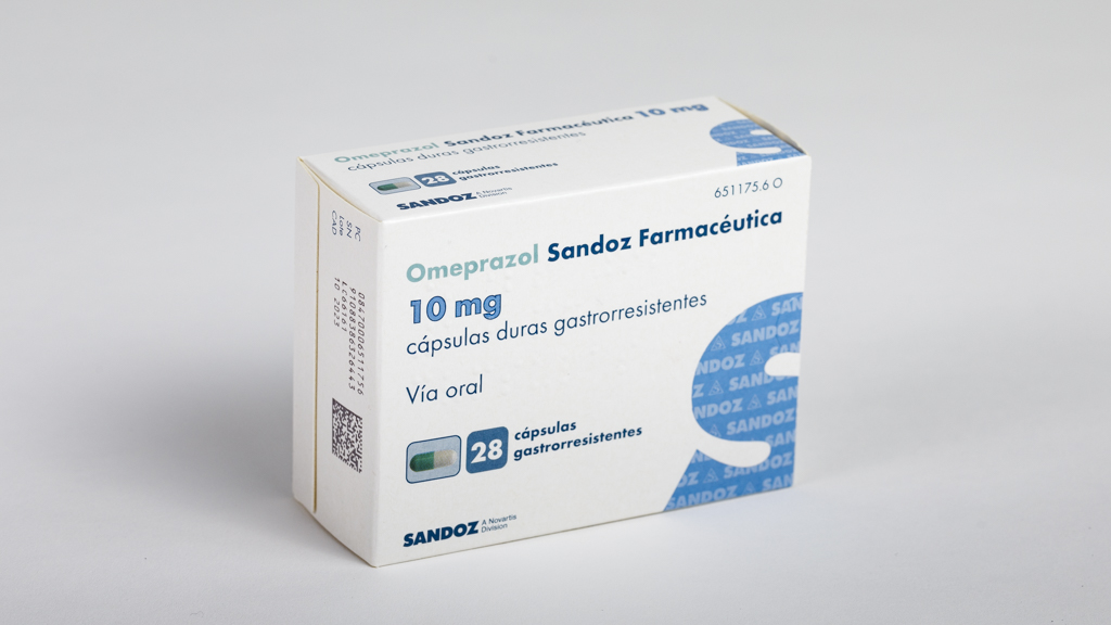 OMEPRAZOL SANDOZ FARMACEUTICA 10 mg 28 CAPSULAS GASTRORRESISTENTES