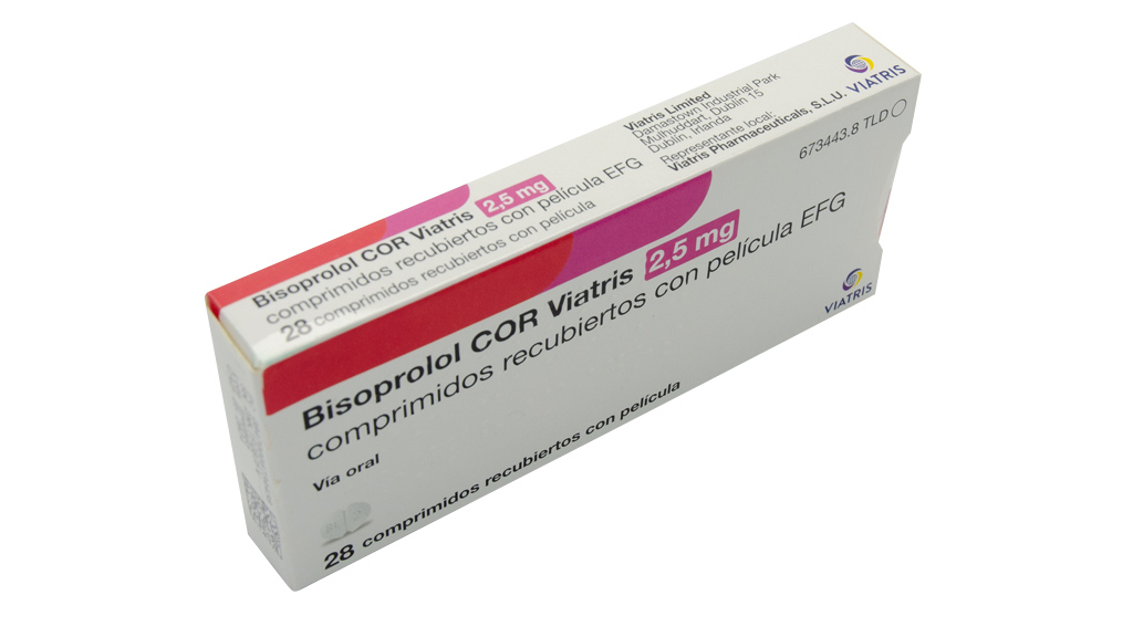 BISOPROLOL COR VIATRIS EFG 2,5 mg 28 COMPRIMIDOS RECUBIERTOS