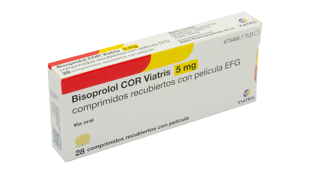BISOPROLOL COR VIATRIS EFG 5 mg 28 COMPRIMIDOS RECUBIERTOS