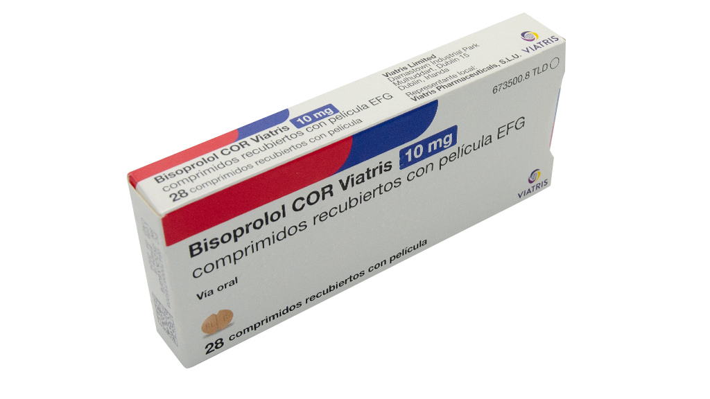 BISOPROLOL COR VIATRIS EFG 10 mg 28 COMPRIMIDOS RECUBIERTOS