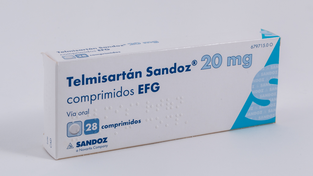 TELMISARTAN SANDOZ EFG 20 mg 28 COMPRIMIDOS