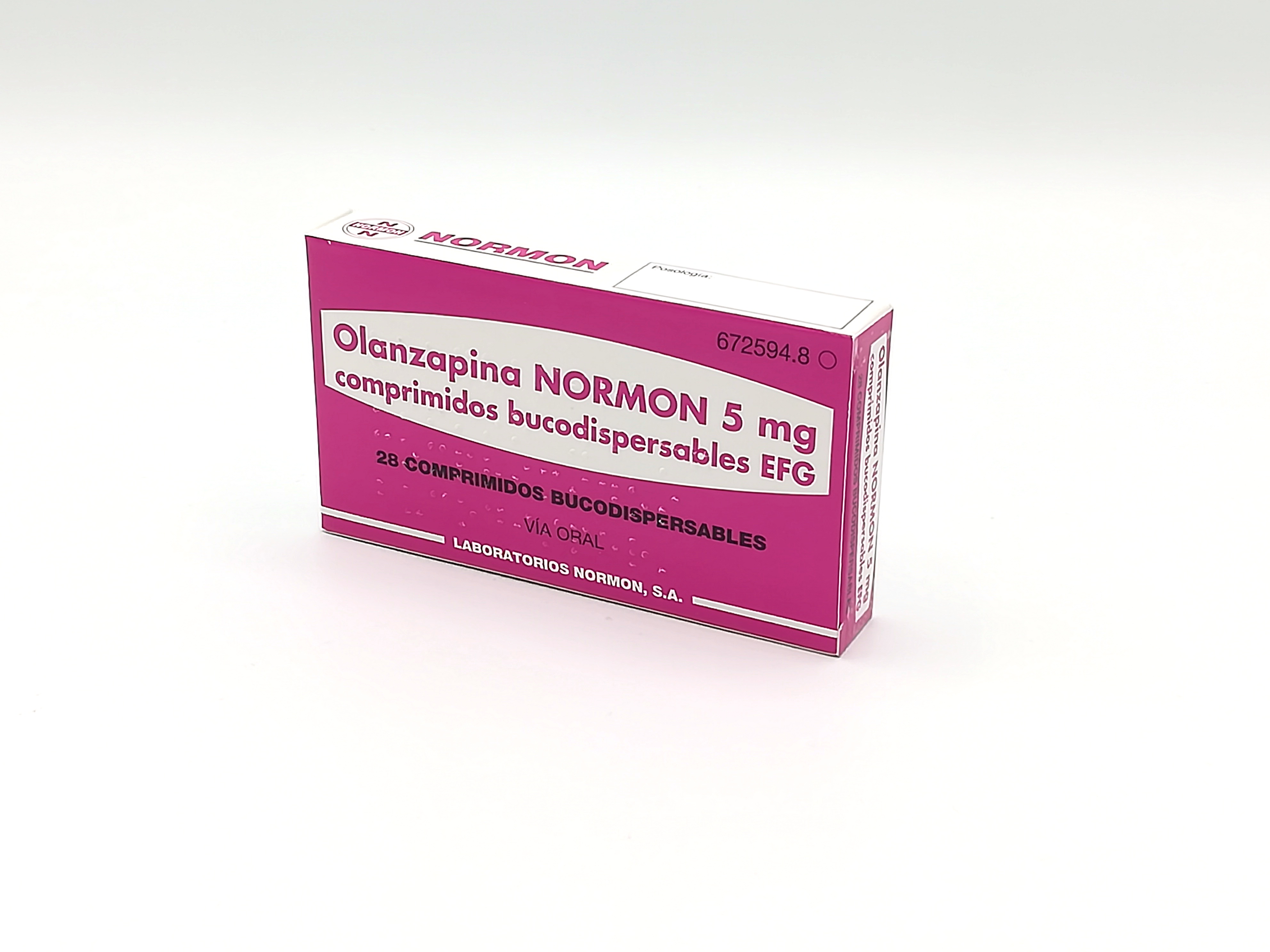 OLANZAPINA NORMON EFG 5 mg 28 COMPRIMIDOS BUCODISPERSABLES