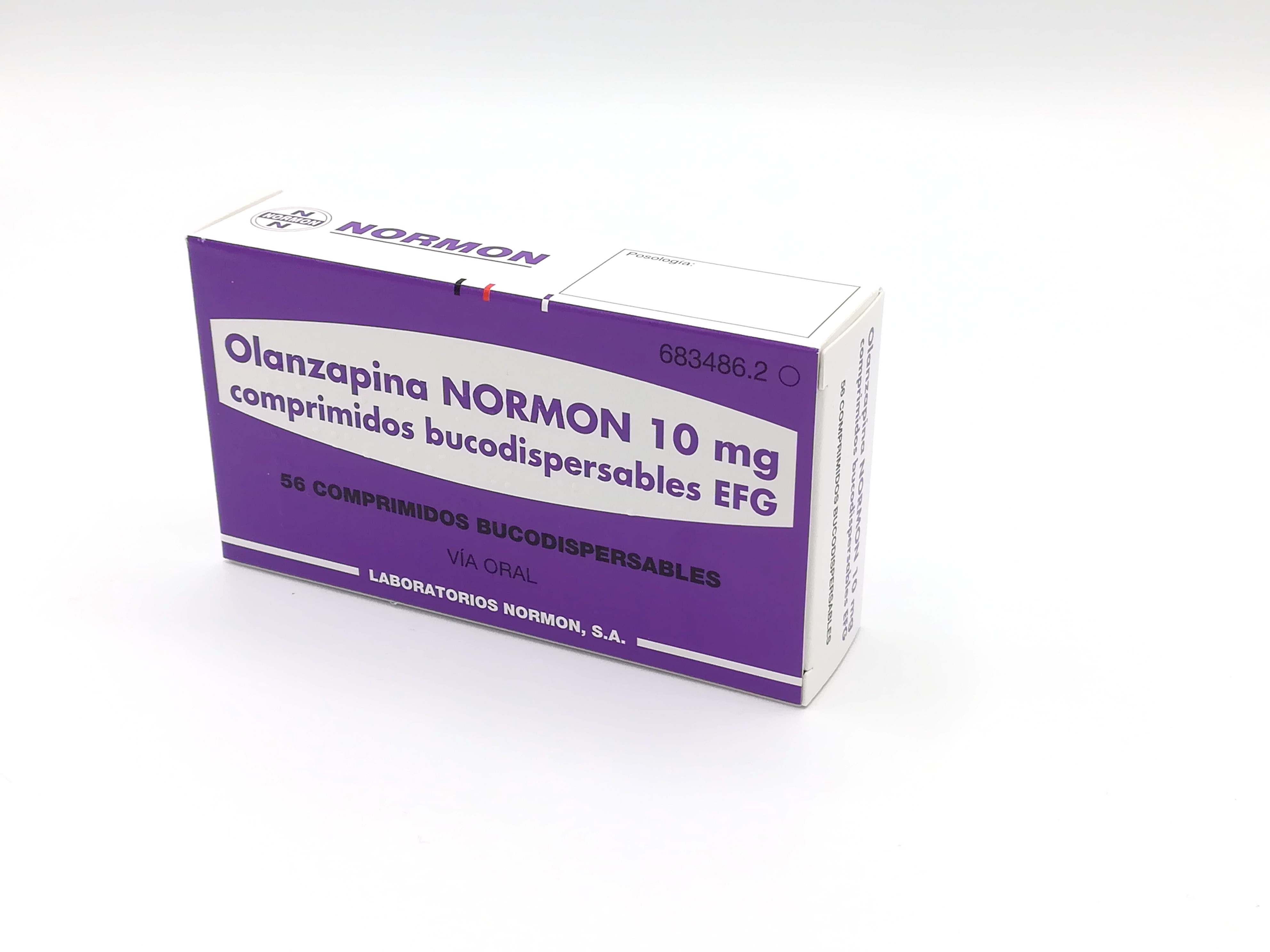 OLANZAPINA NORMON EFG 10 mg 56 COMPRIMIDOS BUCODISPERSABLES