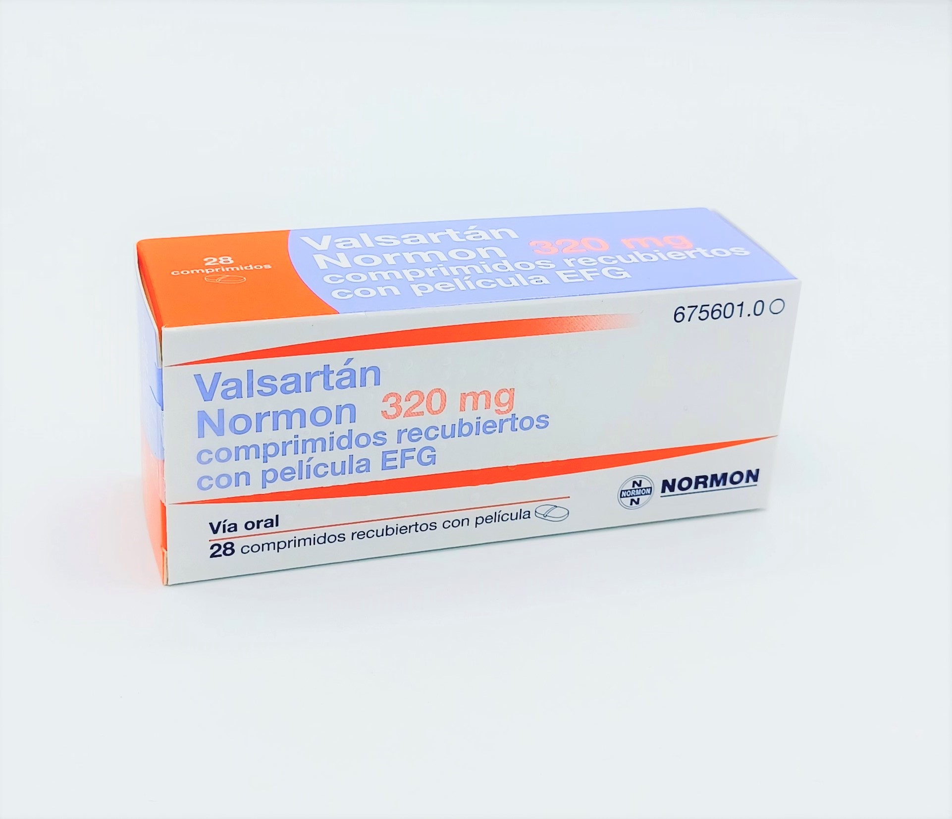VALSARTAN NORMON EFG 320 mg 280 COMPRIMIDOS RECUBIERTOS