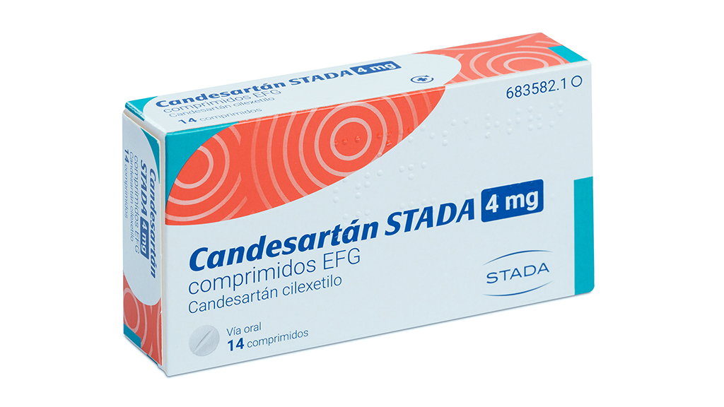 CANDESARTAN STADA EFG 4 mg 14 COMPRIMIDOS