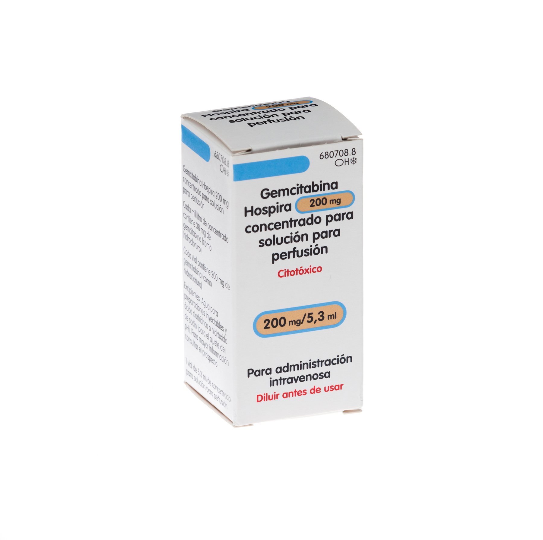 GEMCITABINA HOSPIRA 200 mg 1 VIAL CONCENTRADO PARA SOLUCION PARA PERFUSION 5,3 ml