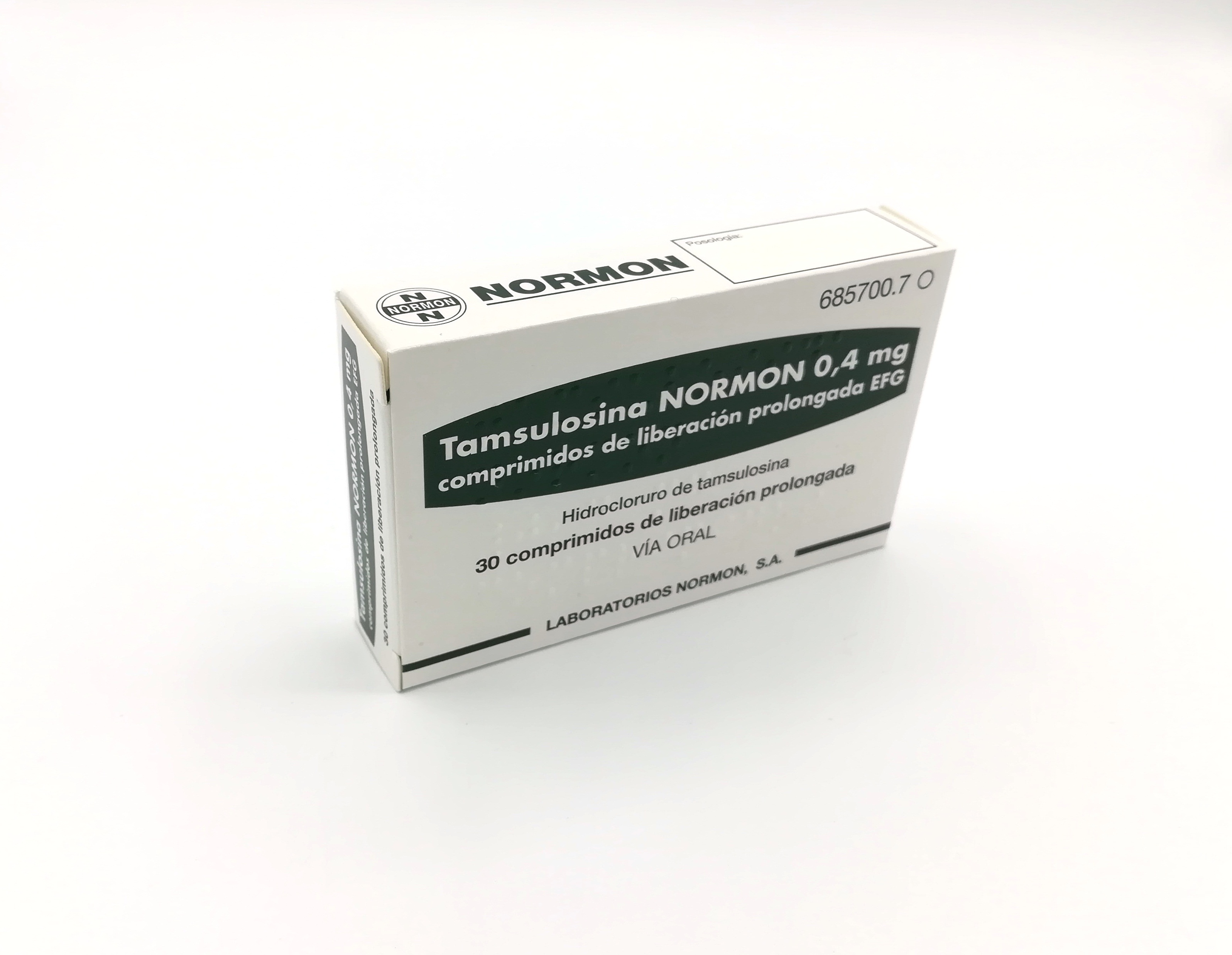 TAMSULOSINA NORMON EFG 0,4 mg 30 COMPRIMIDOS LIBERACION PROLONGADA BLISTER PVC/ACLAR/Al