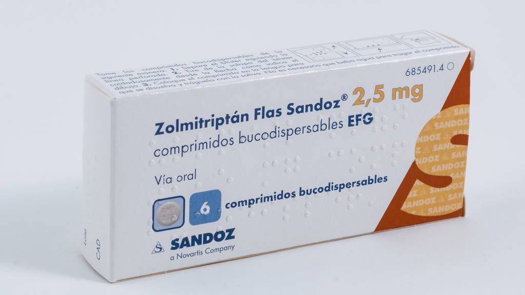 ZOLMITRIPTAN FLAS SANDOZ EFG 2,5 mg 6 COMPRIMIDOS BUCODISPERSABLES