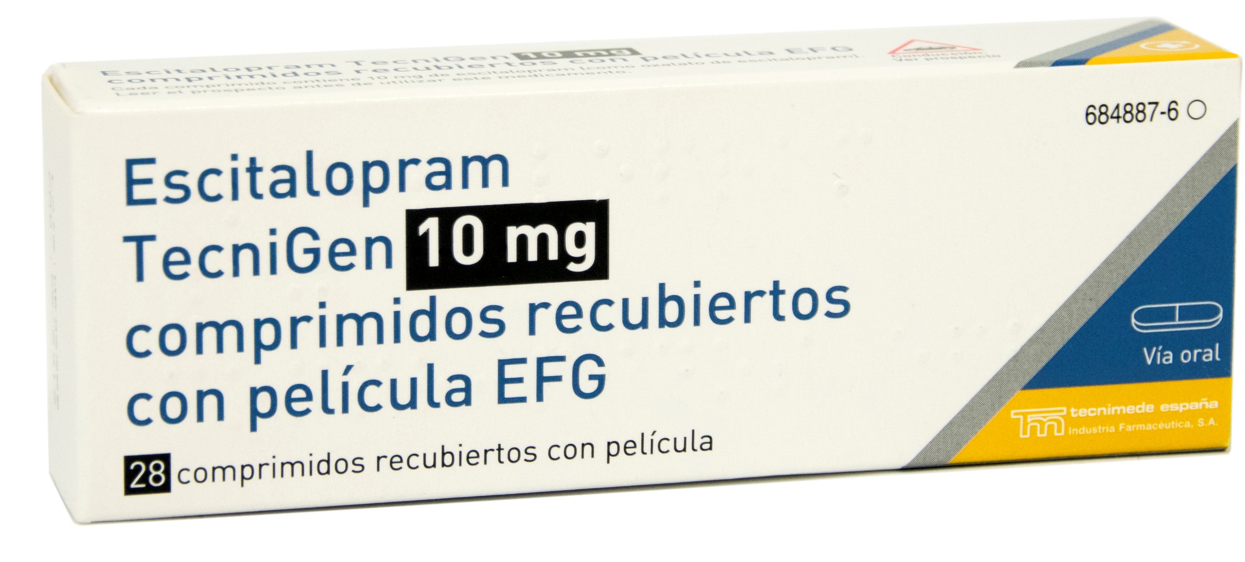 ESCITALOPRAM TECNIGEN EFG 10 mg 28 COMPRIMIDOS RECUBIERTOS