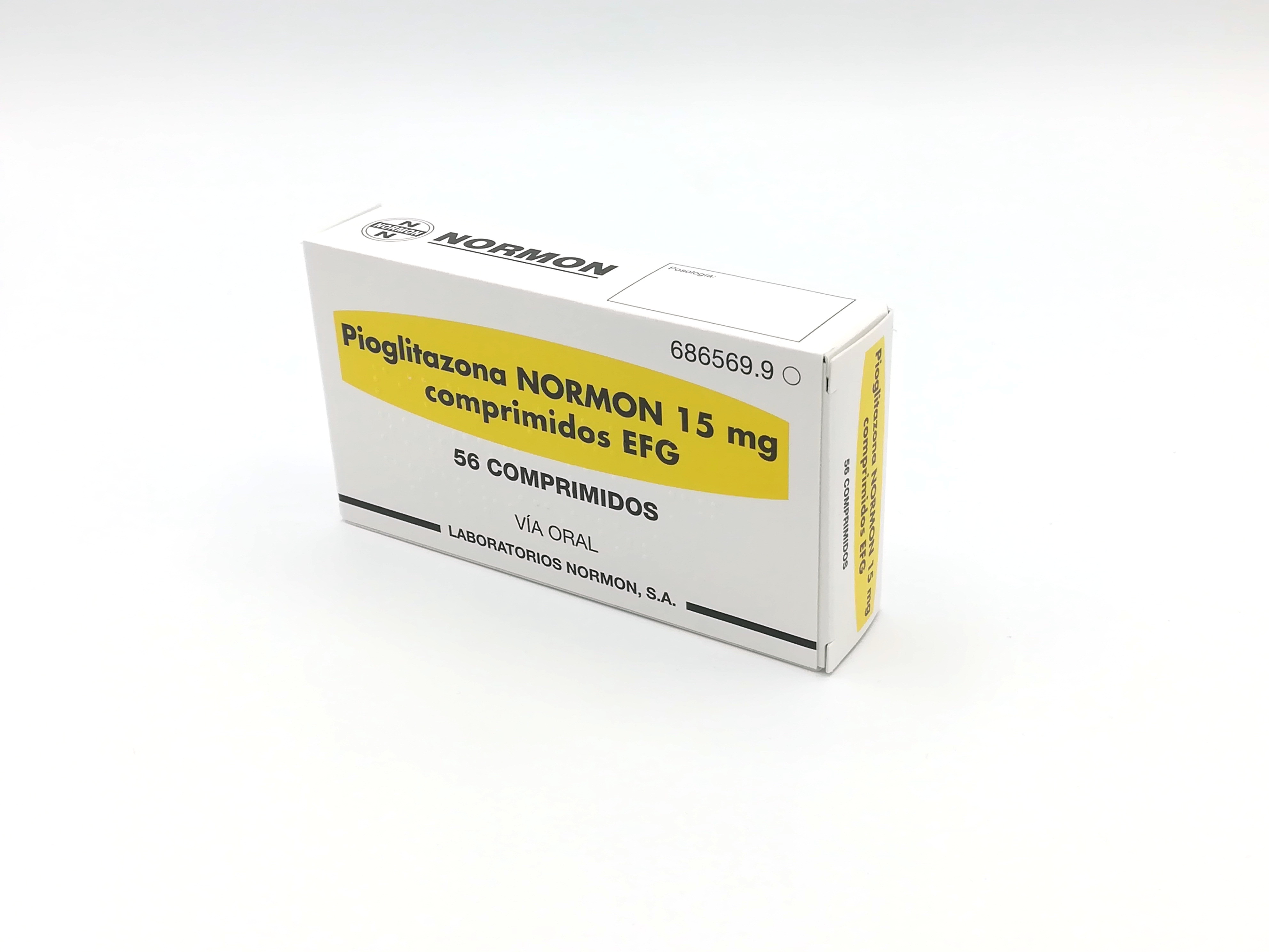 PIOGLITAZONA NORMON EFG 15 mg 56 COMPRIMIDOS