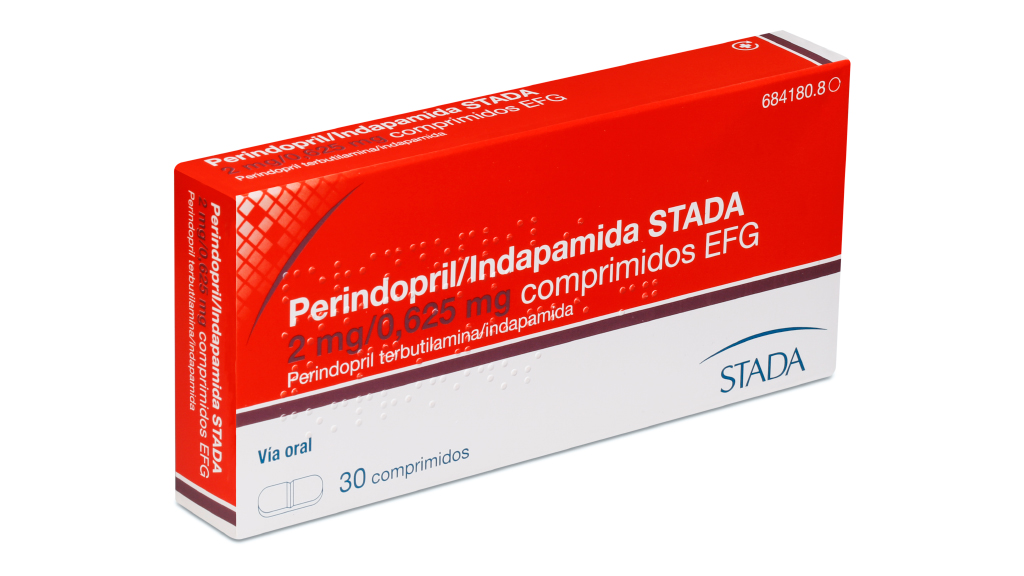PERINDOPRIL/INDAPAMIDA STADA EFG 2 mg/0,625 mg 30 COMPRIMIDOS