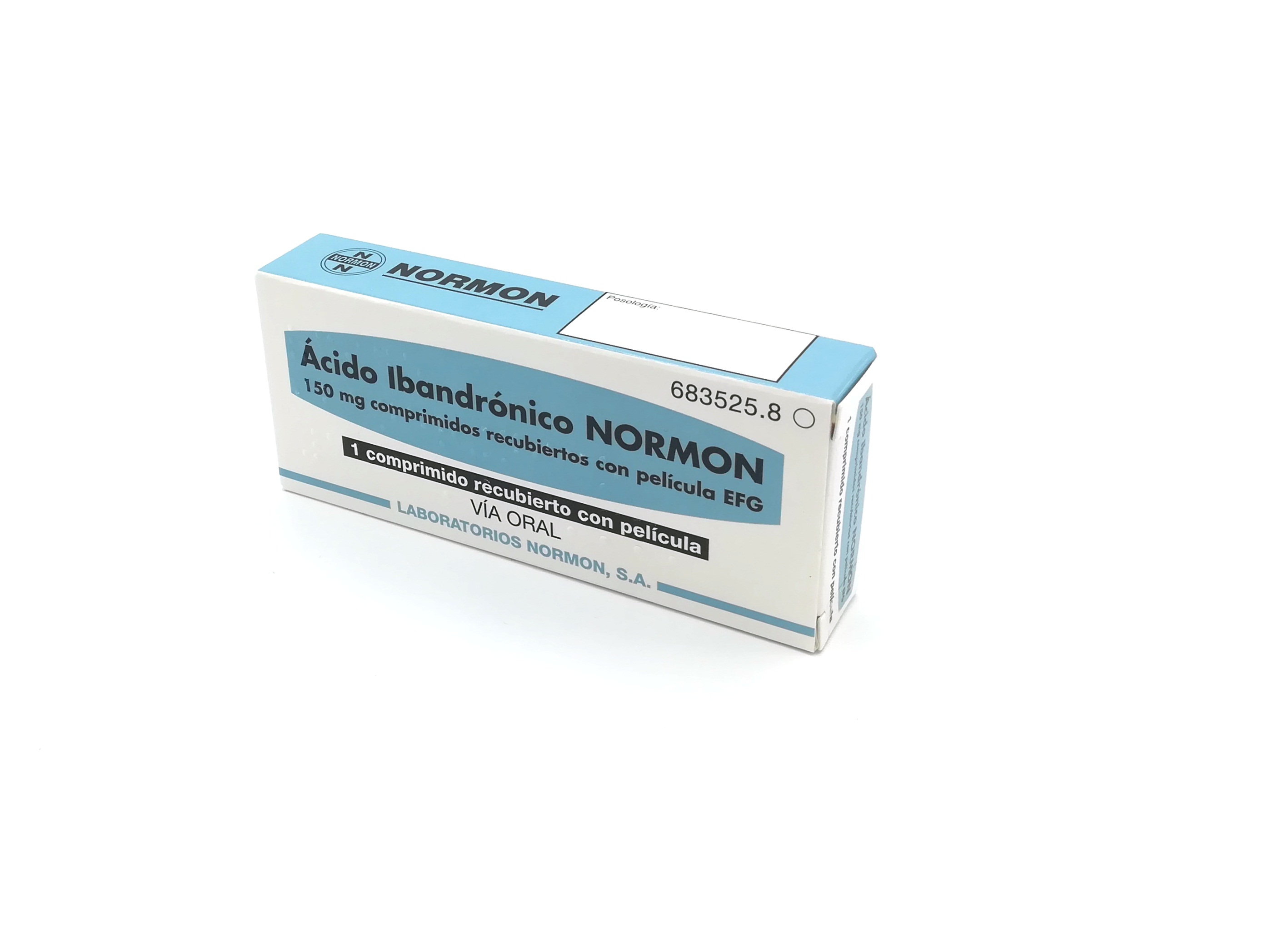 ACIDO IBANDRONICO NORMON EFG 150 mg 3 COMPRIMIDOS RECUBIERTOS
