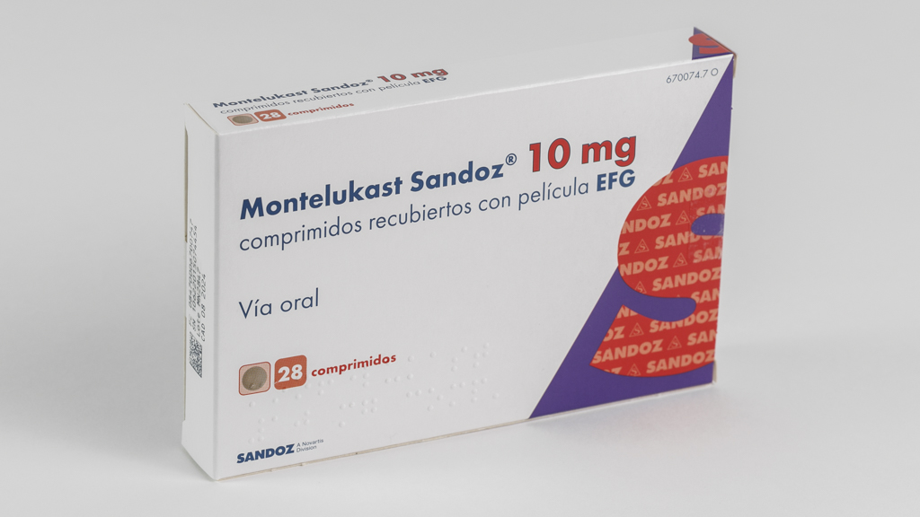 MONTELUKAST SANDOZ EFG 10 mg 28 COMPRIMIDOS RECUBIERTOS