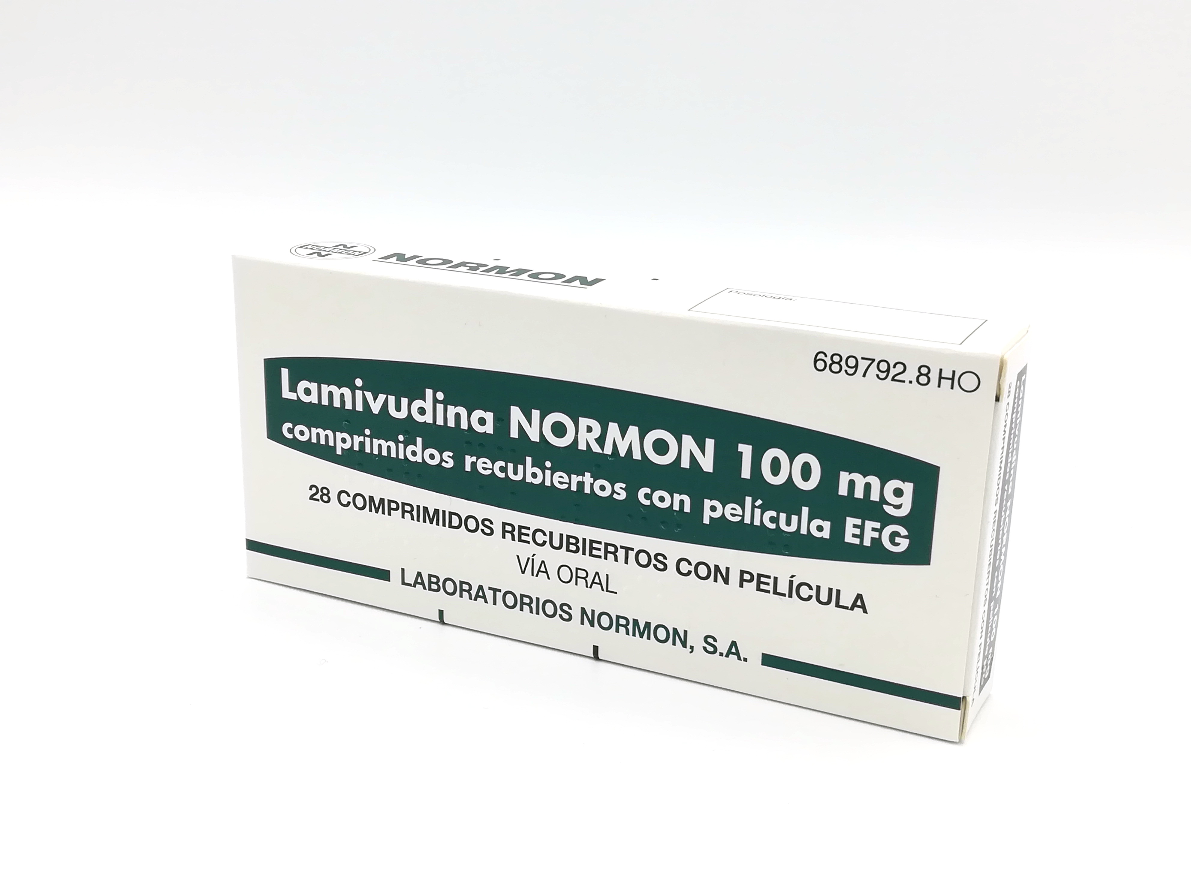 LAMIVUDINA NORMON EFG 100 mg 28 COMPRIMIDOS RECUBIERTOS