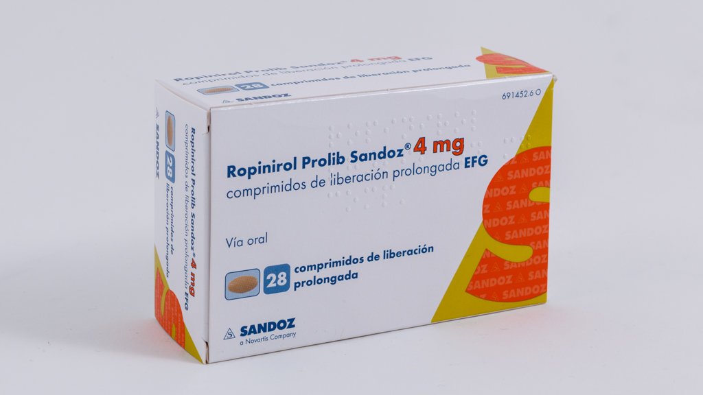 ROPINIROL PROLIB SANDOZ EFG 4 mg 28 COMPRIMIDOS LIBERACION PROLONGADA