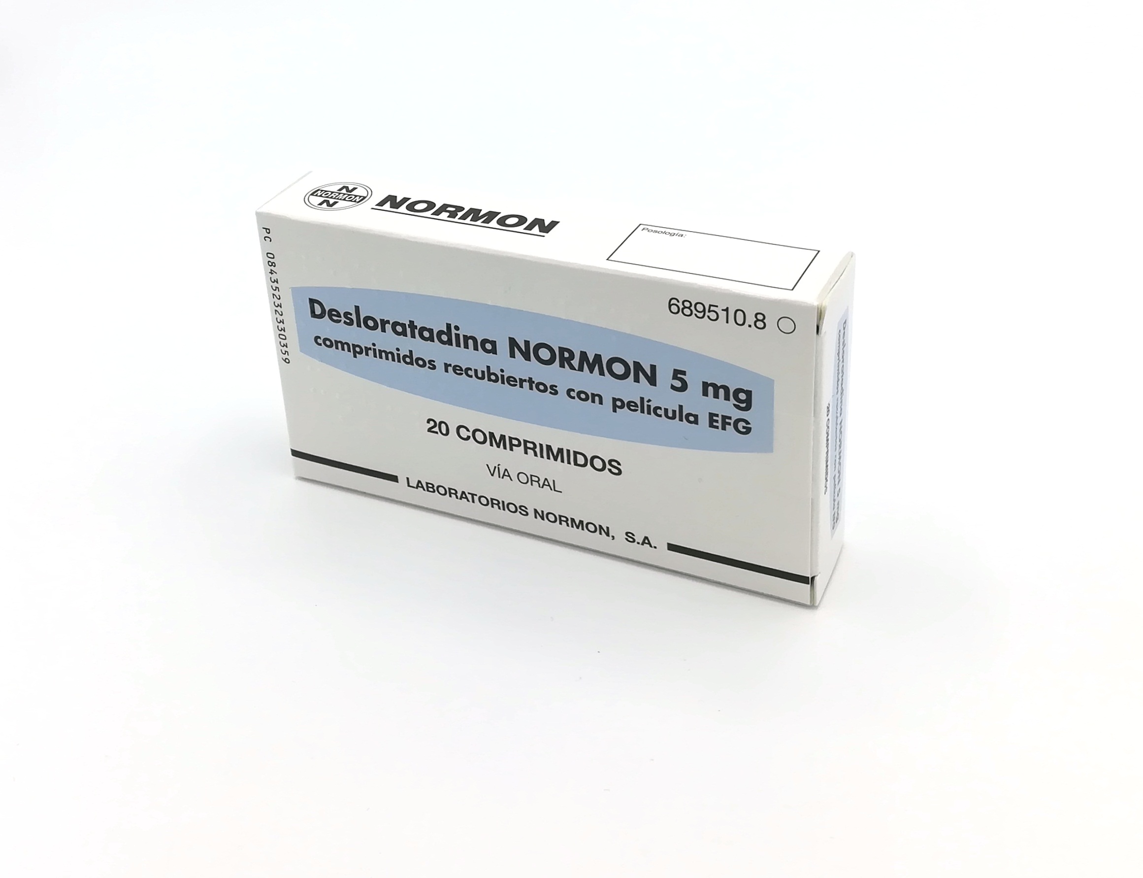 DESLORATADINA NORMON EFG 5 mg 20 COMPRIMIDOS RECUBIERTOS