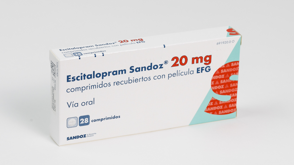 Escitalopram Sandoz Efg 20 Mg 28 Comprimidos Recubiertos Farmacéuticos 3748