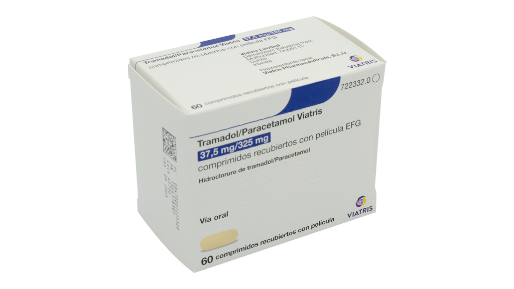 TRAMADOL/PARACETAMOL VIATRIS EFG 37,5 mg/325 mg 60 COMPRIMIDOS RECUBIERTOS