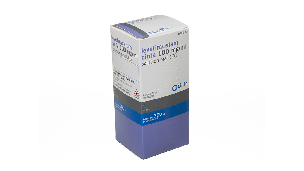 LEVETIRACETAM CINFA EFG 100 mg/ml SOLUCION ORAL 1 FRASCO 300 ml + JERINGA ORAL 10 ml