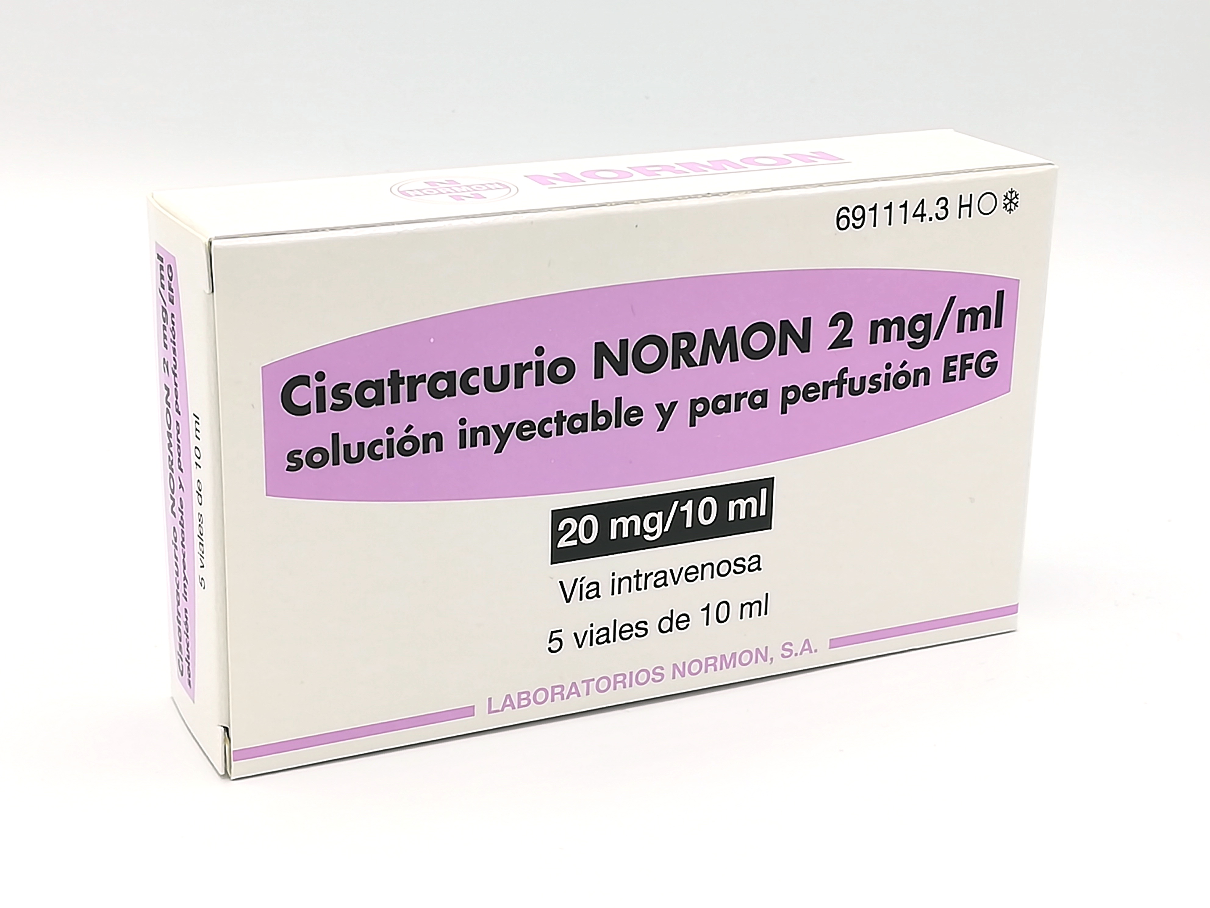 CISATRACURIO NORMON EFG 2 mg/ml 5 VIALES SOLUCION INYECTABLE Y PARA PERFUSION 10 ml