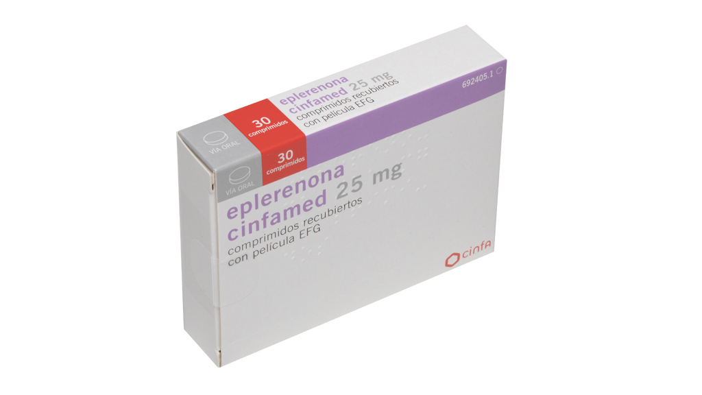EPLERENONA CINFAMED EFG 25 mg 30 COMPRIMIDOS RECUBIERTOS