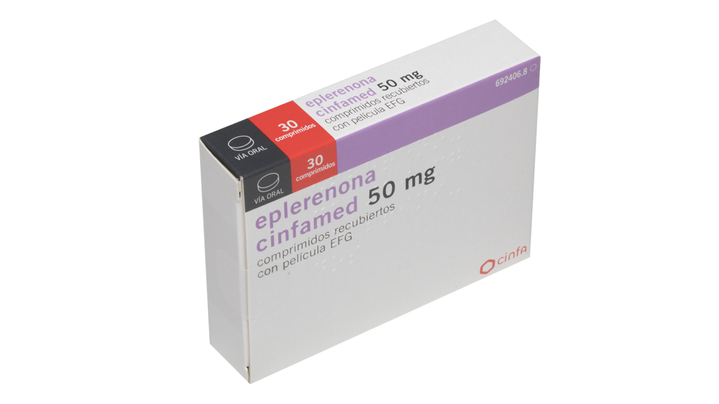EPLERENONA CINFAMED EFG 50 mg 30 COMPRIMIDOS RECUBIERTOS