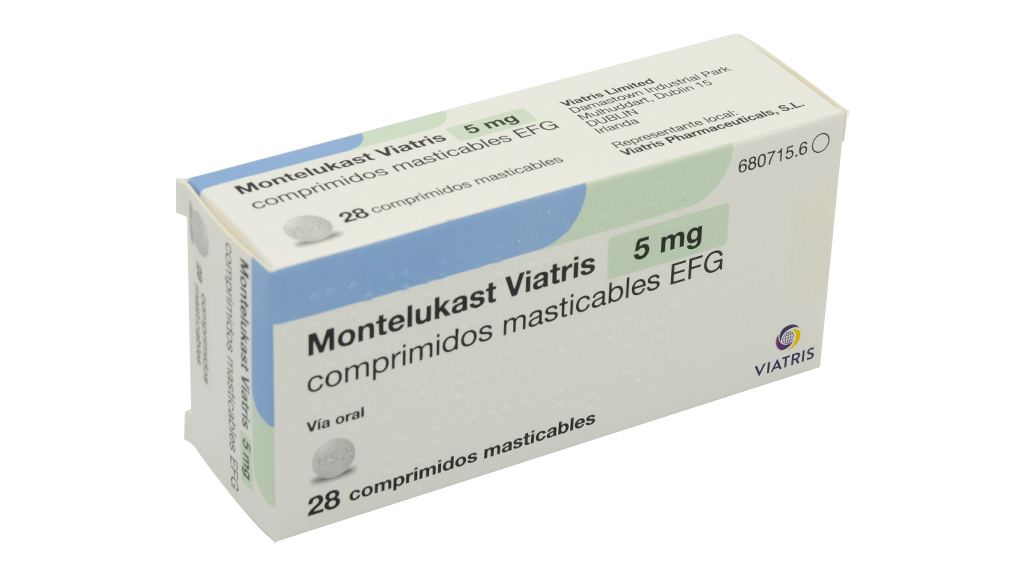 MONTELUKAST VIATRIS EFG 5 mg 28 COMPRIMIDOS MASTICABLES