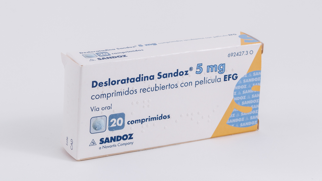 DESLORATADINA SANDOZ EFG 5 mg 20 COMPRIMIDOS RECUBIERTOS