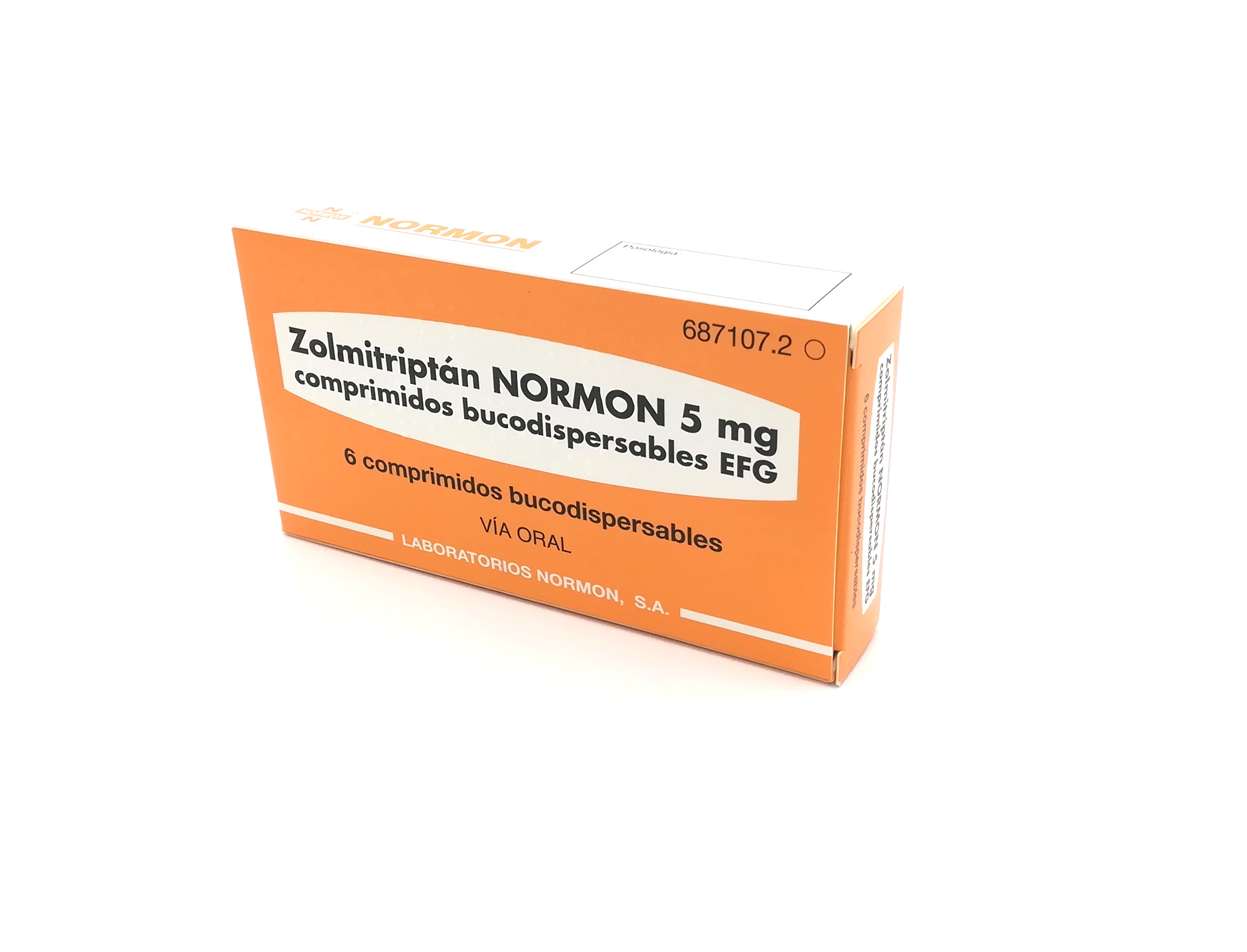ZOLMITRIPTAN NORMON EFG 5 mg 6 COMPRIMIDOS BUCODISPERSABLES