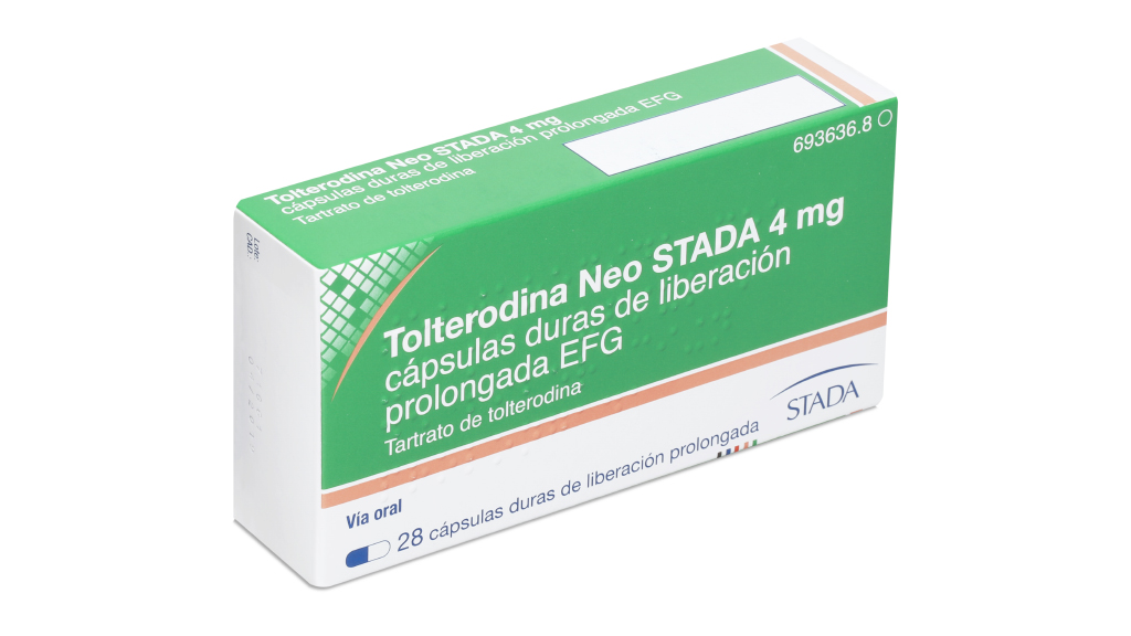 TOLTERODINA NEO STADA EFG 4 mg 28 CAPSULAS LIBERACION PROLONGADA