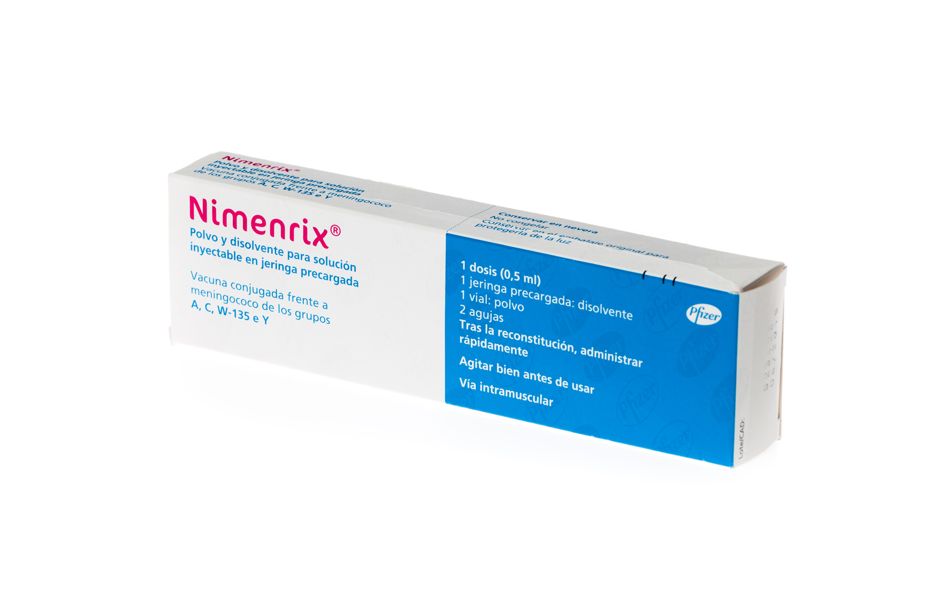 NIMENRIX 1 VIAL POLVO PARA SOLUCION INYECTABLE + 1 JERINGA DISOLVENTE 0,5 ml