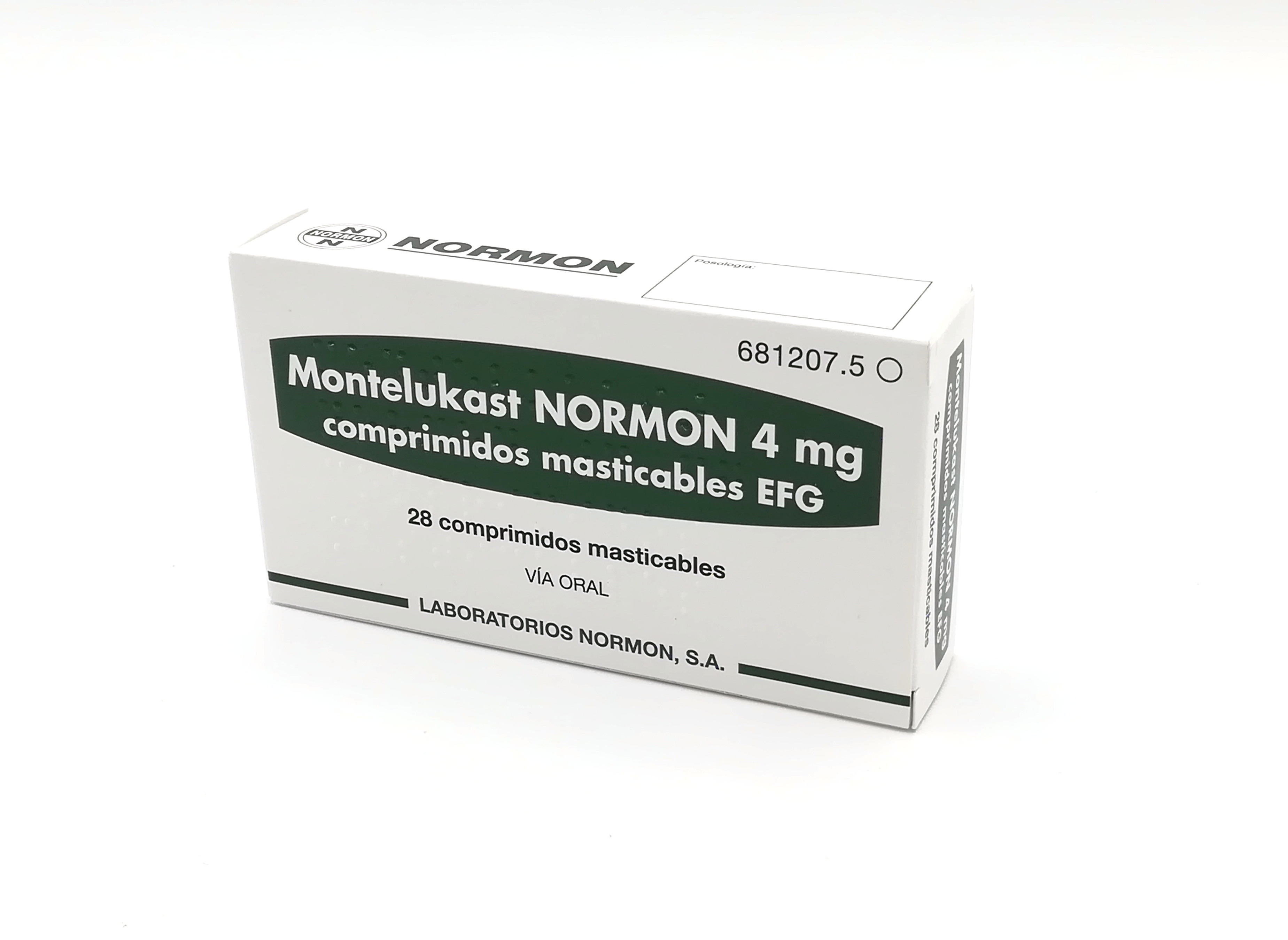 MONTELUKAST NORMON EFG 4 mg 28 COMPRIMIDOS MASTICABLES