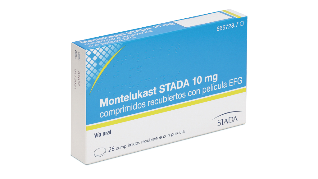 MONTELUKAST STADA EFG 10 mg 28 COMPRIMIDOS RECUBIERTOS