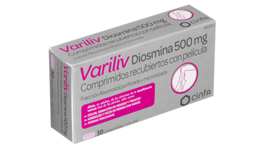 VARILIV DIOSMINA 500 mg 30 COMPRIMIDOS RECUBIERTOS