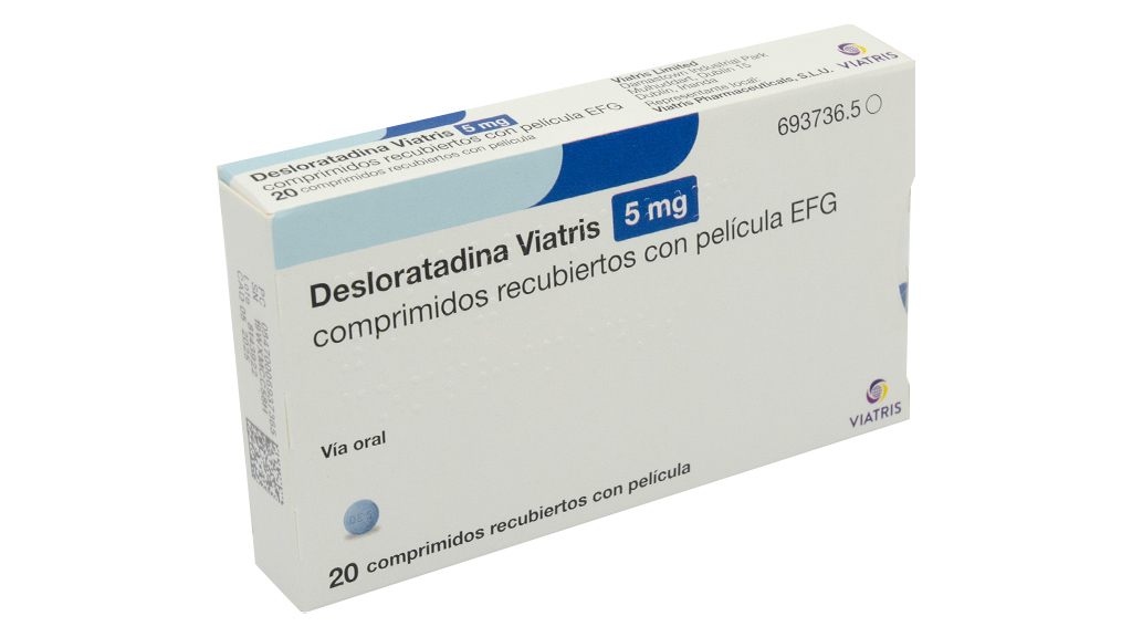 DESLORATADINA VIATRIS EFG 5 mg 20 COMPRIMIDOS RECUBIERTOS