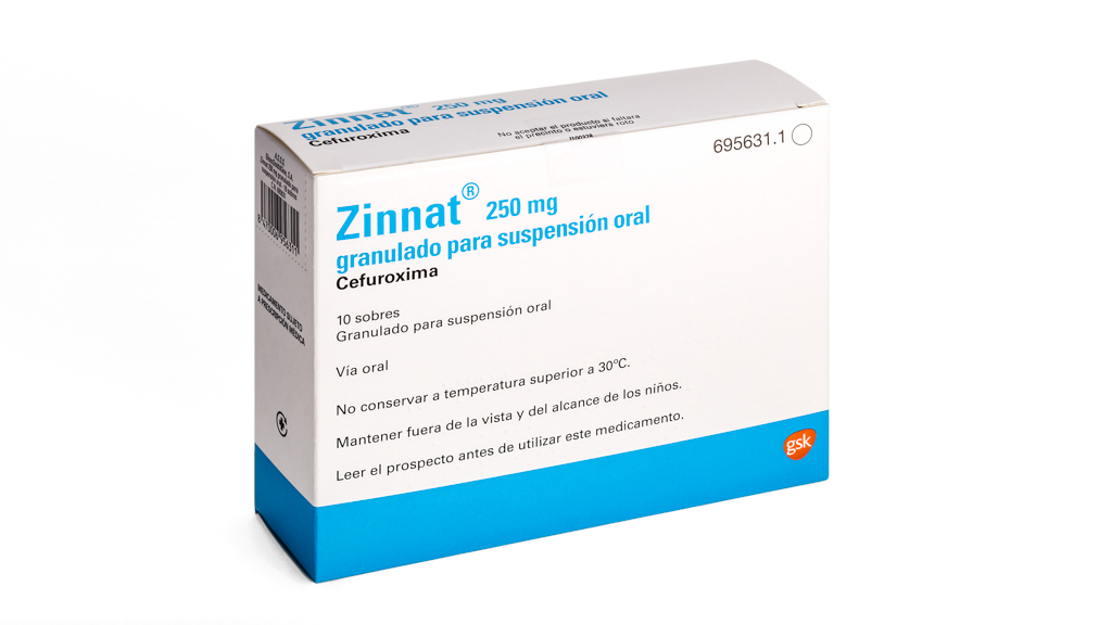 ZINNAT 250 mg 10 SOBRES GRANULADO PARA SUSPENSION ORAL