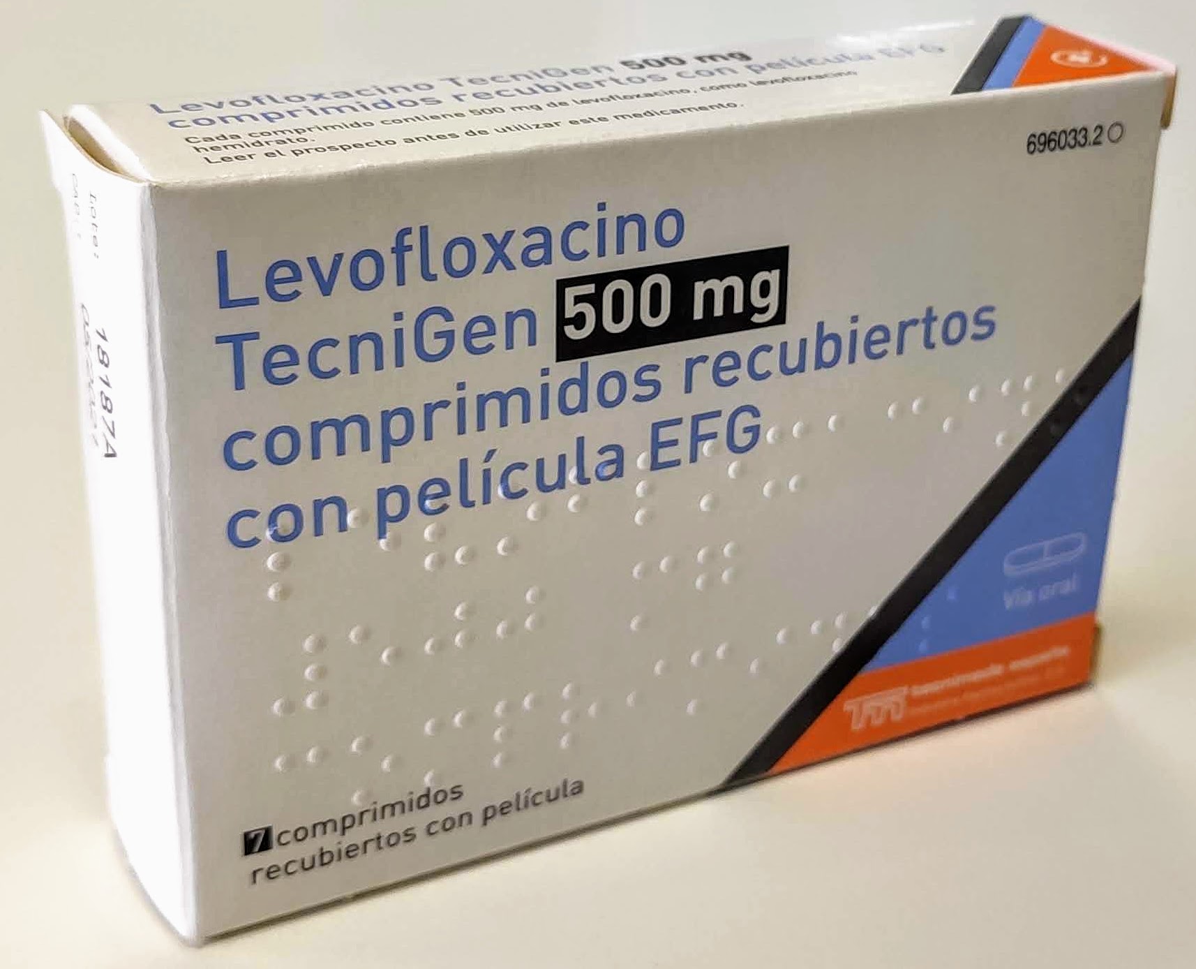 LEVOFLOXACINO TECNIGEN EFG 500 mg 7 COMPRIMIDOS RECUBIERTOS