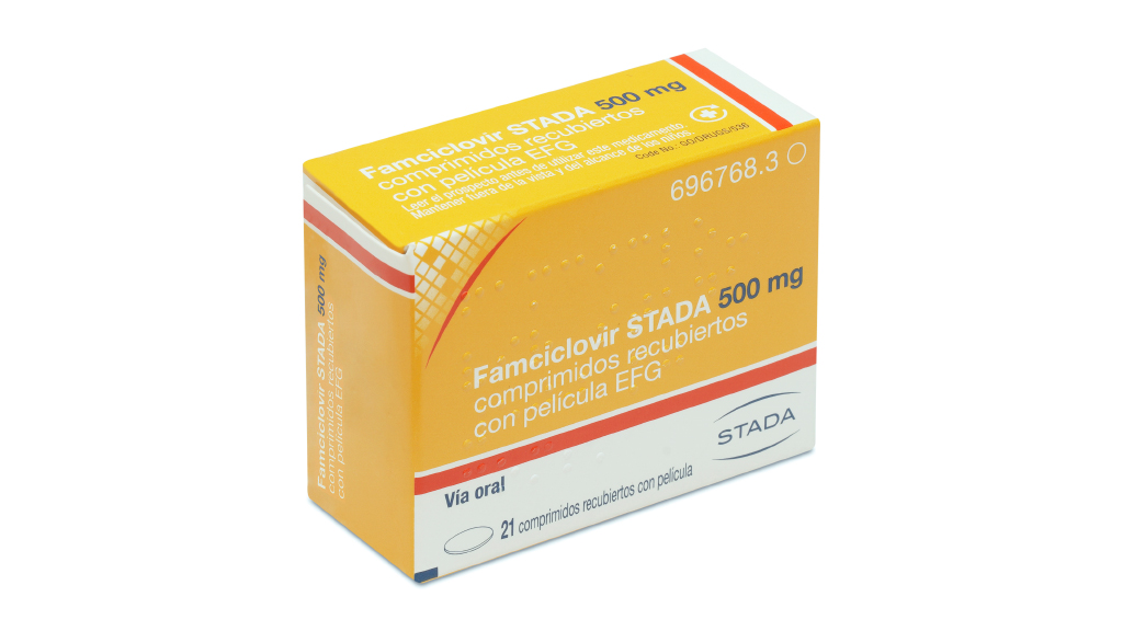 FAMCICLOVIR STADA EFG 500 mg 21 COMPRIMIDOS RECUBIERTOS