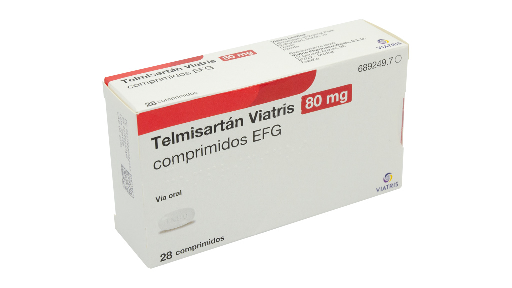 TELMISARTAN VIATRIS EFG 80 mg 28 COMPRIMIDOS