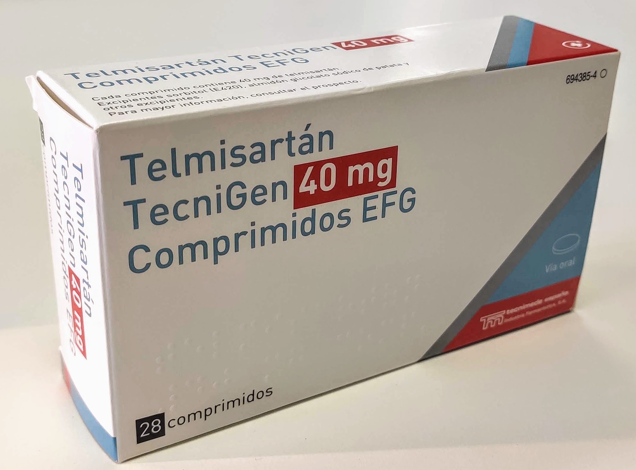 TELMISARTAN TECNIGEN EFG 40 mg 28 COMPRIMIDOS