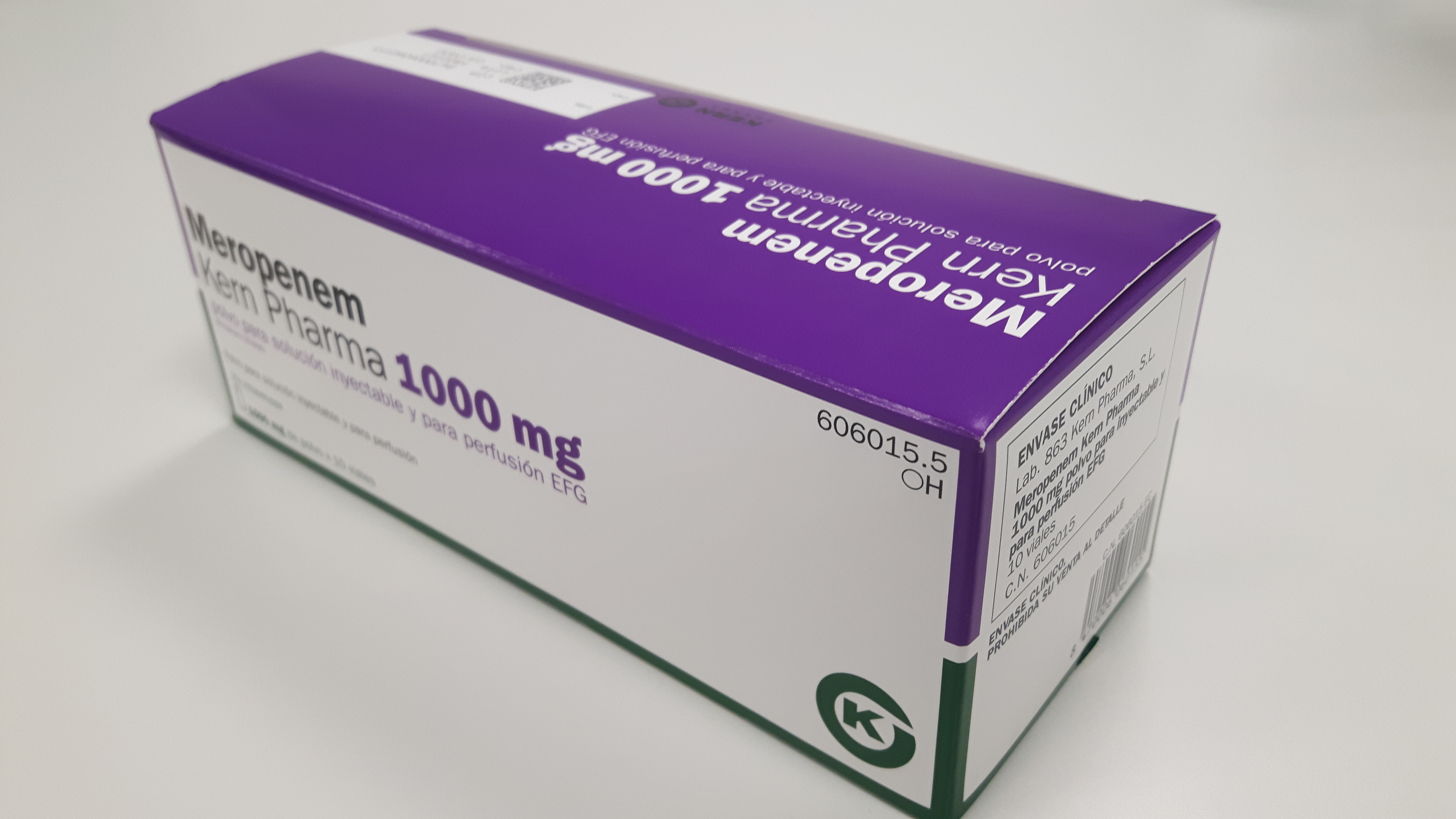 MEROPENEM KERN PHARMA EFG 1 g 1 VIAL POLVO PARA SOLUCION INYECTABLE Y PARA PERFUSION