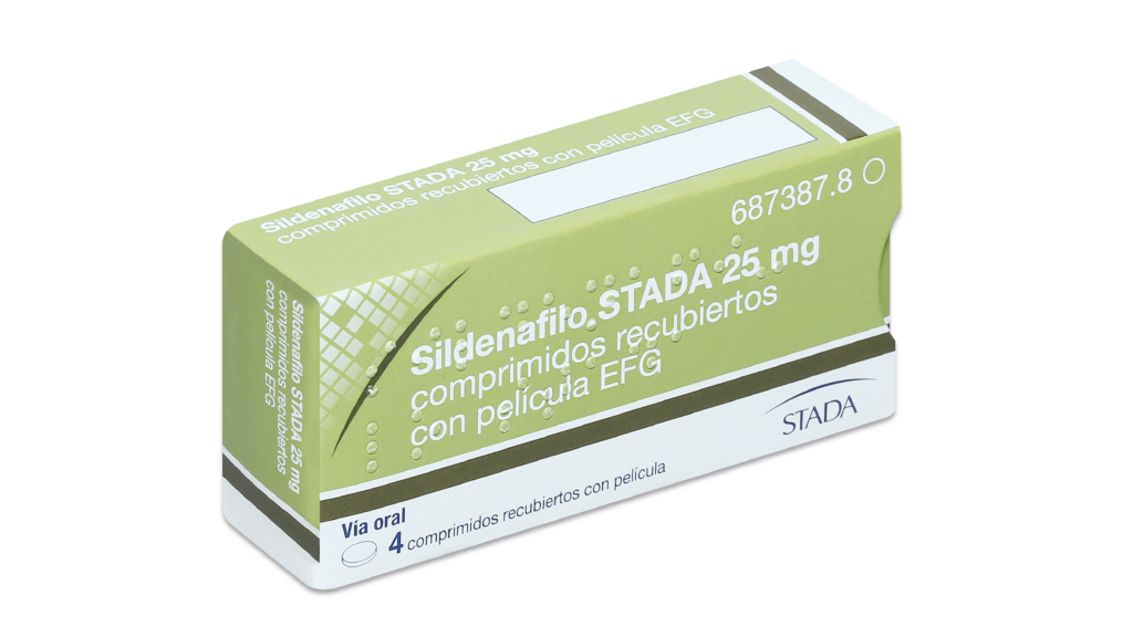 Sildenafilo Stada Efg 25 Mg 4 Comprimidos Recubiertos Farmacéuticos 7918