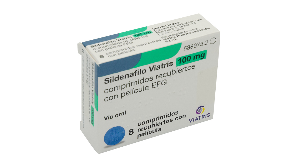 SILDENAFILO VIATRIS EFG 100 mg 8 COMPRIMIDOS RECUBIERTOS