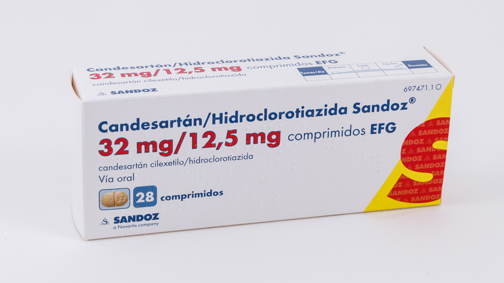 CANDESARTAN/HIDROCLOROTIAZIDA SANDOZ EFG 32 mg/12,5 mg 28 COMPRIMIDOS