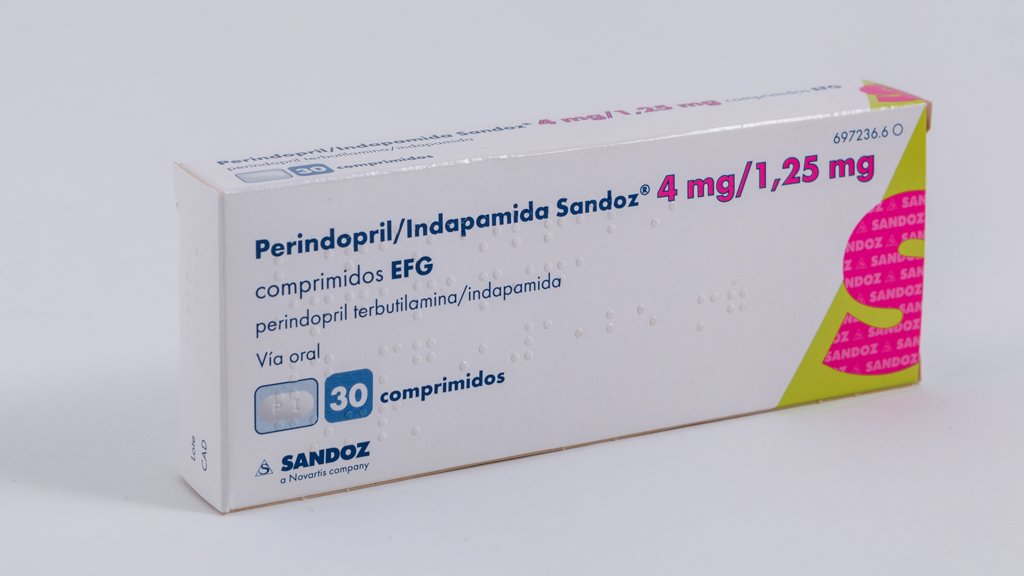 PERINDOPRIL/INDAPAMIDA SANDOZ EFG 4 mg/1,25 mg 30 COMPRIMIDOS